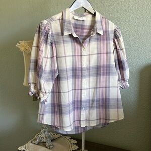 BA&SH Celeste top with slight/puff shoulders